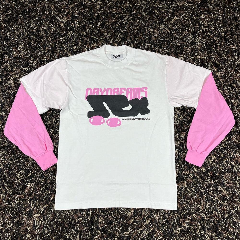VIDEO STORE APPAREL White 'Daydreams' Long Sleeve T-Shirt Men’s Sz S New